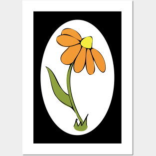 Daisy Whimsical Cartoon Illustration Happy Colours Posters and Art